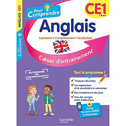 Pour comprendre, anglais CE1, 7-8 ans : expression, compréhension, vocabulaire : cahier d'entraînement