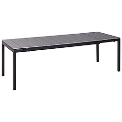 Beliani Table de jardin Bois d'ingénierie Gris TOFANE