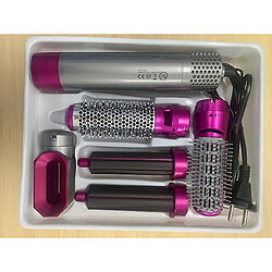 Universal Sèche-cheveux professionnel soufflant 5 en 1 air chaud brosse sèche-linge soufflant lisseur électrique friser fer plat friser outil de moulage (UE)