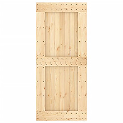 Avis vidaXL Porte coulissante et kit de quincaillerie 90x210 cm pin massif