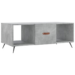 Maison Chic Table basse,Table Console Table d'appoint, Table pour salon gris béton 102x50x40 cm bois d'ingénierie -MN91935