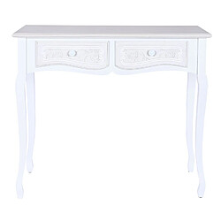 Pegane Buffet, meuble de rangement en bois de manguier coloris blanc - Longueur 153 x Profondeur 41 x hauteur 83 cm