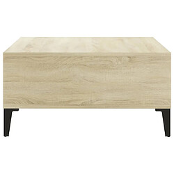 Acheter Maison Chic Table basse,Table Console Table d'appoint, Table pour salon Blanc et chêne sonoma 60x60x30 cm Aggloméré -MN62415