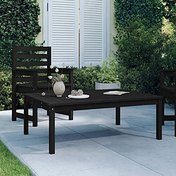 Maison Chic Table de jardin | Table d'extérieur noir 121x82,5x45 cm bois massif de pin -GKD43726