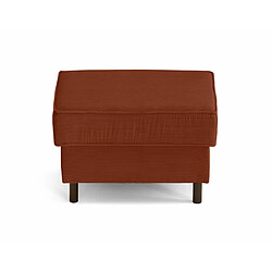 Lisa Design Jake - pouf en velours côtelé - pieds bois foncé pas cher