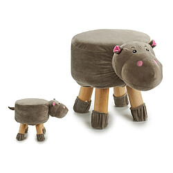 Avis TABOURET ENFANT HIPPOPOTAME REPOSE PIEDS TABOURET REMBOURRE POUF REMBOURRE 40X29X30CM+GIFTDECOR