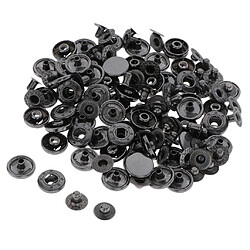 30x Bouton Pression Bouton Pression Bouton Pour Veste En Cuir Jean Sac Noir 10mm