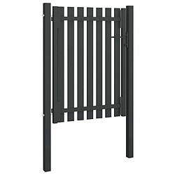 vidaXL Portail de clôture de jardin Acier 1x1,7 m Anthracite