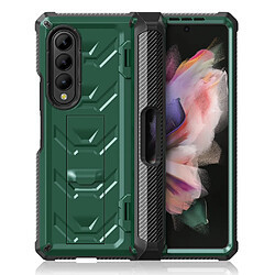 Coque en TPU anti-chute avec béquille pour votre Samsung Galaxy Z Fold3 5G SM-F9260 - vert