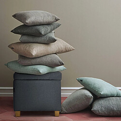 Ahd Amazing Home Design Pouf de rangement avec coussins recouvert de tissu Coffree matelassé, Couleur: Gris foncé