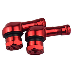 Avis 2 Paire de Adaptateur Extension de Valve 90° Universel Accessoires de Modification pour Moto Vélo Noire et Rouge