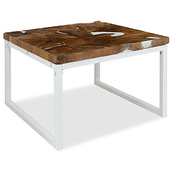 Avis ComfortXL Table Basse Teck Résine 60x60x40 Cm