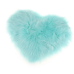 Acheter amour forme shaggy doux en peau de mouton tapis tapis en fausse fourrure 5cm pile bleu