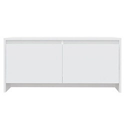 Maison Chic Table basse,Table Console Table d'appoint, Table pour salon Blanc 90x50x41,5 cm Aggloméré -MN53926 pas cher