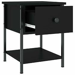 Maison Chic Table de chevet - Table de Nuit noir 34x35,5x45 cm bois d’ingénierie pas cher