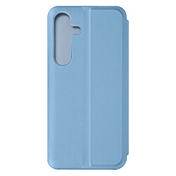 Avizar Étui pour Samsung Galaxy S24 Clapet Effet Miroir Support Stand Bleu Clair