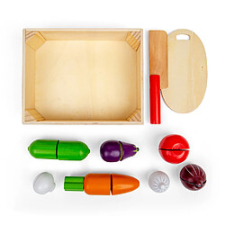 Bigjigs Toys Caisse de légumes à découper en bois