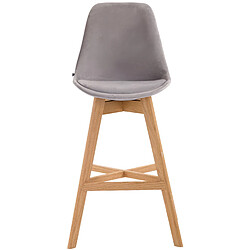 Non Tabouret de bar Cannes velours naturel