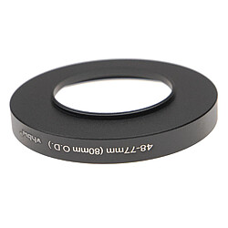 vhbw Bague d'adaptation de filtre Step-Up de 48 mm vers 77 mm compatible avec boîte mate (matte box) 80 mm O.D. - Adaptateur, aluminium, noir-mat