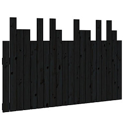 vidaXL Tête de lit murale Noir 127,5x3x80 cm Bois massif de pin