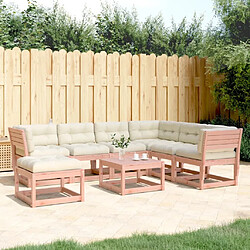 Maison Chic Salon de jardin 7 pcs avec coussins | Ensemble de Table et chaises | Mobilier d'Extérieur bois massif douglas -GKD61601