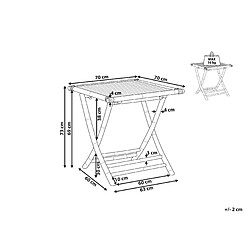 Avis Beliani Table bistrot MOLISE Bois clair