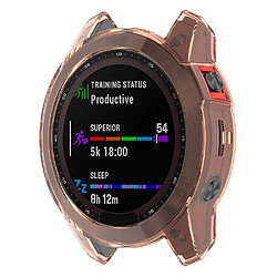 Coque en TPU transparent, rose transparent pour votre Garmin Fenix 7X/7X Solar