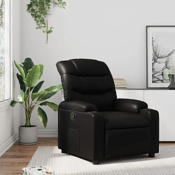 Maison Chic Fauteuil Relax pour salon, Fauteuil inclinable Noir Similicuir -GKD25179