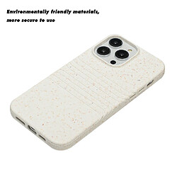 Coque en TPU + paille de blé entièrement biodégradable pour votre iPhone 14 Pro Max - blanc