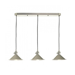 Luminaire Center Suspension Hadano Chrome antique 3 ampoules 117cm