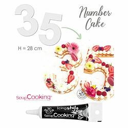 Scrapcooking Coffret Number cake + Stylo de glaçage noir