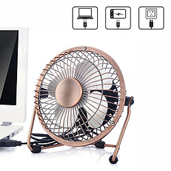 Universal Mini haut de gamme USB Desktop Ventilateur personnel Design métallique, fonctionnement silencieux antique Câble USB de 4 pieds | Gadget USB