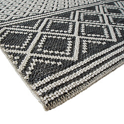 Avis Thedecofactory MEDIA CROISILLONS - Tapis en polypropylène et coton motif croisillons gris 190x290