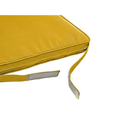 Acheter Hesperide Galette de chaise d'extérieur à scratch Korai - 40 x 40 cm - Jaune moutarde