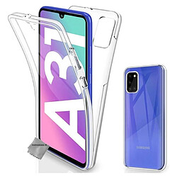 Htdmobiles Coque silicone gel fine 360 integrale (avant et arriere) pour Samsung Galaxy A31 + film ecran - TRANSPARENT