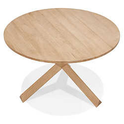 Alterego Table ronde en chêne massif 'FATY' design pas cher