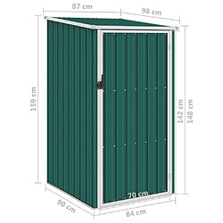 vidaXL Abri de jardin Vert 87x98x159 cm Acier galvanisé pas cher