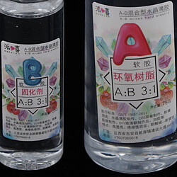 1 Set AB Clear Crystal Epoxy Resin Colle For DIY Crafts 3: 1 100g Soft Glue pas cher