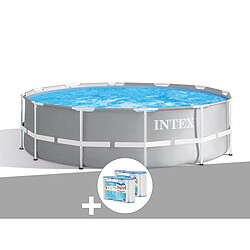 Kit piscine tubulaire Intex Prism Frame ronde 3,66 x 1,22 m + 6 cartouches de filtration