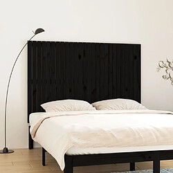 Maison Chic Tête de lit scandinave pour lit adulte,Meuble de chambre murale Noir 166x3x110 cm Bois massif de pin -MN65890