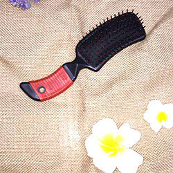 Avis Coussin Brosse à Cheveux Peigne De Massage Brosse Démêlant Peigne Pour Salon Maison Rouge