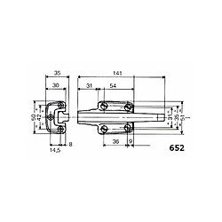 Fermod LOQUETEAU CHROME AV GCH TYPE652