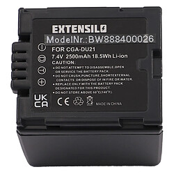 Vhbw EXTENSILO 3x Batteries compatible avec Panasonic NV-GS17, NV-GS180, NV-GS200, NV-GS17EG appareil photo, reflex numérique (2500mAh, 7,4V, Li-ion)