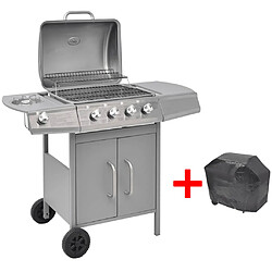 Avis vidaXL Barbecue à gaz 4 + 1 zone de cuisson Argenté