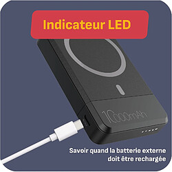 SANAG Batterie Externe Magnétique, Powerbank Sans Fil Adapté À Magsafe, 15W, 10000Mah Pack De Batteries Pliable Sur Pied Chargeur Portable, Compatible Avec Iphone 12, 13, 14, 15, 16 - Petit Et pas cher