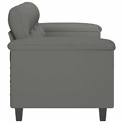 Acheter Maison Chic Canapé à 3 places,Canapé droit,Sofa de Salon,Banquette Gris foncé 180 cm Tissu microfibre -GKD522734