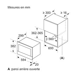 Micro-ondes solo 21l 900w encastrable inox - bfr634gs1 - BOSCH