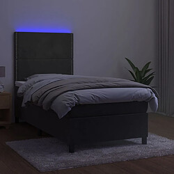 Acheter Sommier à lattes,Cadre à lattes de lit pour Adulte matelas et LED Gris foncé 100x200 cm -MN95774