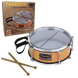 Reig Tambour Métallisé Tambour pour enfants - Imitation instrument réel - Avec baguettes