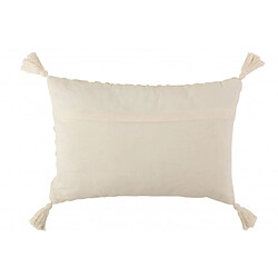 Dansmamaison Coussin Cercles Coton Rectangulaire Blanc